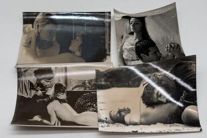 MOVIE PHOTOGRAPHS Set of 4 vintage silver...