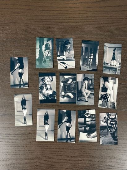 Set of erotic photographic business cards...