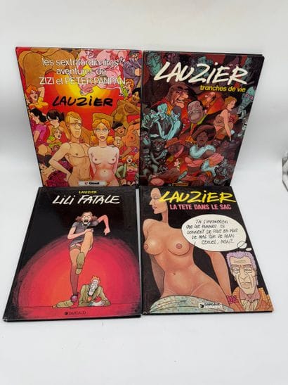 Set of 4 comic books by author Gérard Lauzier
-...