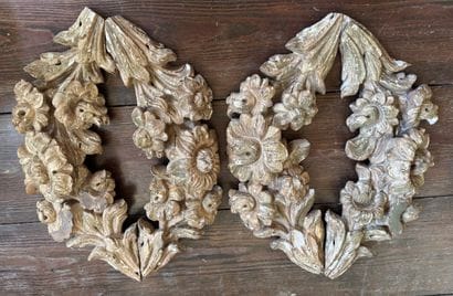 Travail baroque européen Paire d’éléments...