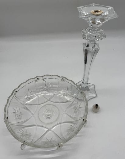 Glass stemmed bowl decorated with grape clusters
Pressed...