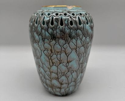 Dans le goût de Vallauris - Vase ovoïde en...
