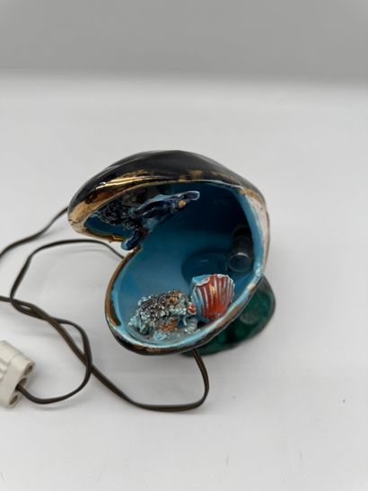 Vallauris - Lampe coquillage en céramique...