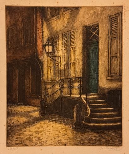Albert Geudens (1869 1949) Abend (Soir)
Eau-forte...