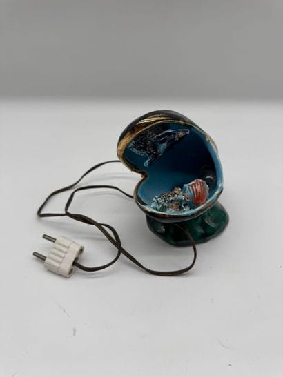 Vallauris - Lampe coquillage en céramique...