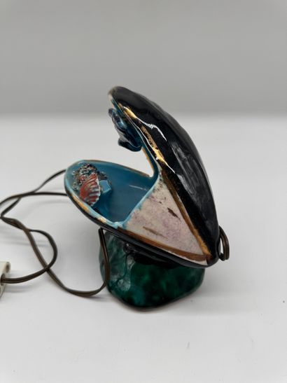 Vallauris - Lampe coquillage en céramique...