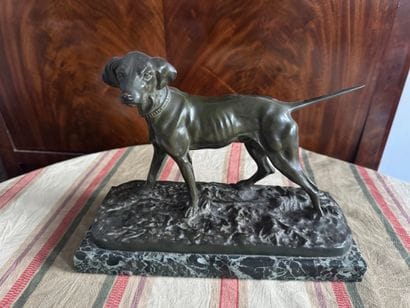 Pierre-Jules Mêne (XIX) Chien de chasse
Sculpture...