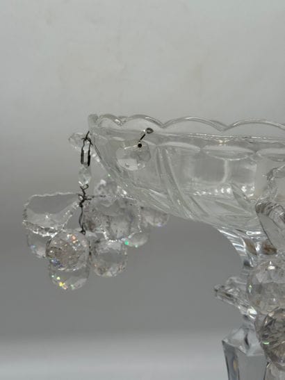Glass stemmed bowl decorated with grape clusters
Pressed...