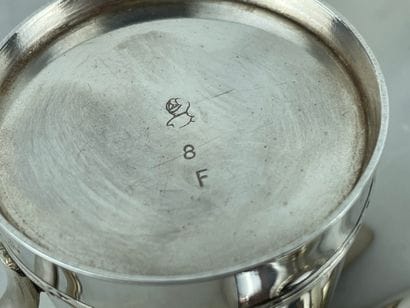 M.N.O - White metal coffee set, France, 20th...