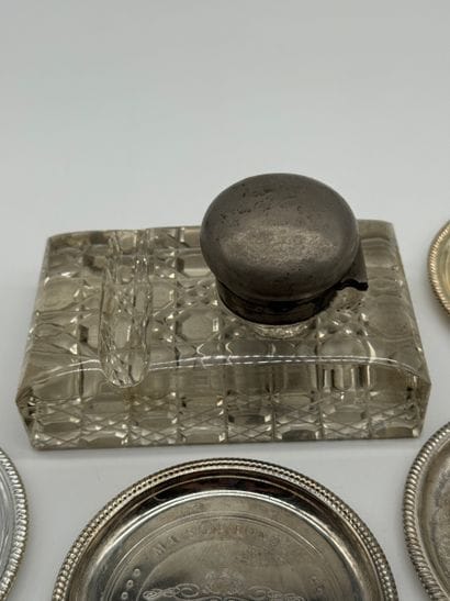 BERNARD-MASSARD Desk Inkwell and Coasters
A...