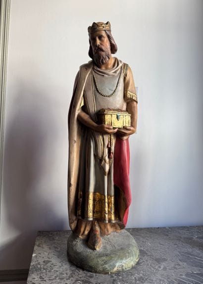Roi mage Gaspard Importante statue de crèche...