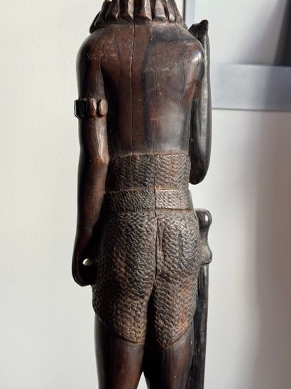 Africa Carved Wooden Warrior or Hunter 20th...