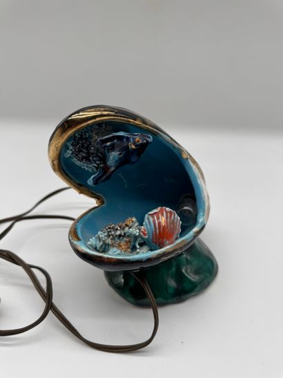 Vallauris - Lampe coquillage en céramique...