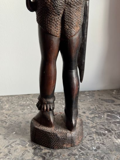 Africa Carved Wooden Warrior or Hunter 20th...