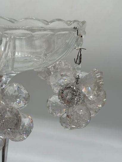 Glass stemmed bowl decorated with grape clusters
Pressed...