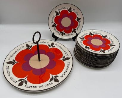 Earthenware Cheese Serving Set - Gien, 