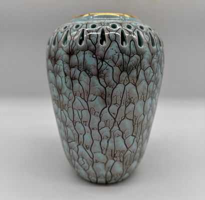 Dans le goût de Vallauris - Vase ovoïde en...