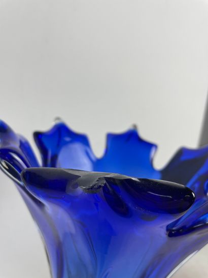 Murano - grand vase en verre soufflé « sommerso...