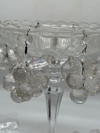 Glass stemmed bowl decorated with grape clusters
Pressed...