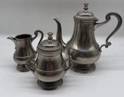 Fine Silver-Plated Pewter Coffee/Tea Set...