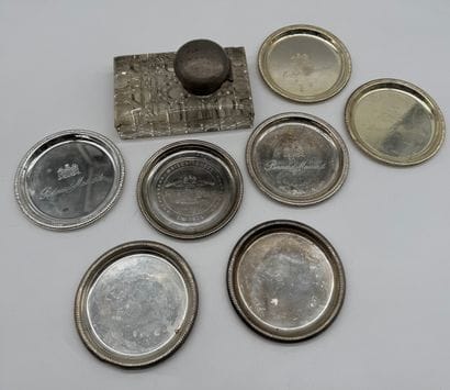 BERNARD-MASSARD Desk Inkwell and Coasters
A...
