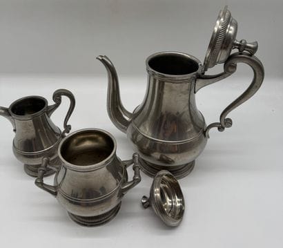 Fine Silver-Plated Pewter Coffee/Tea Set...