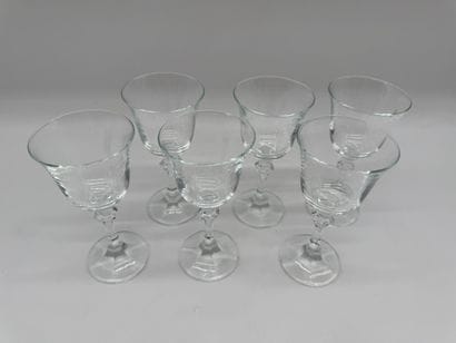 In the Royal Bavarian style—Set of six crystal...