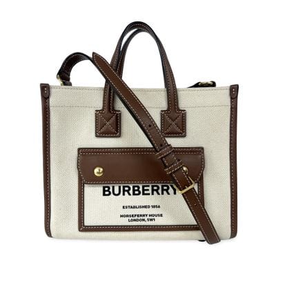 BURBERRY Sac « Freya Shopping Tote » en toile...
