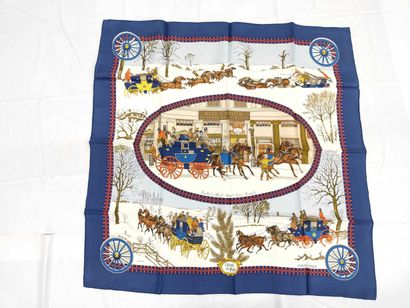 HERMES 90-cm multicolored silk scarf.
Dimensions:...