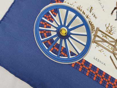 HERMES 90-cm multicolored silk scarf.
Dimensions:...