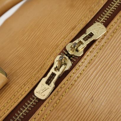 LOUIS VUITTON “Keepall” bag in beige Epi...