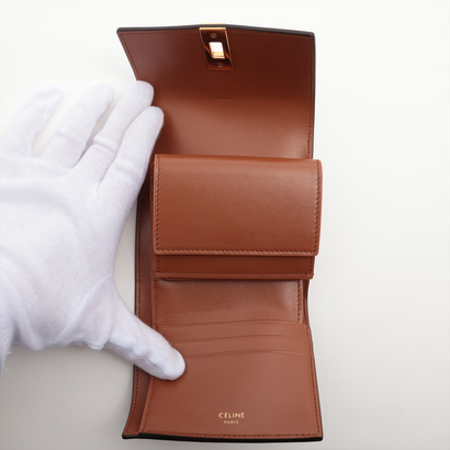 CELINE Portefeuille « 16 Trifold » en cuir...