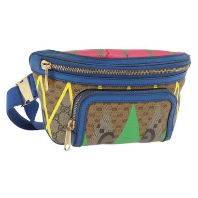 GUCCI “GG Rhombus” multicolored leather bag,...
