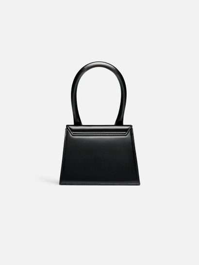 JACQUEMUS “Le Chiquito Moyen” black leather...