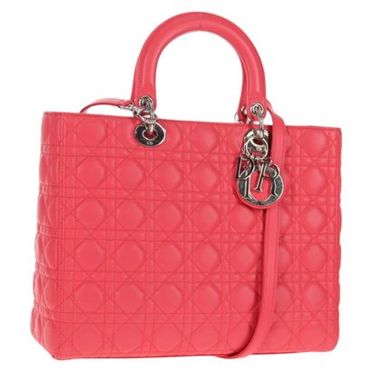 CHRISTIAN DIOR Sac « Lady cannage » en cuir...