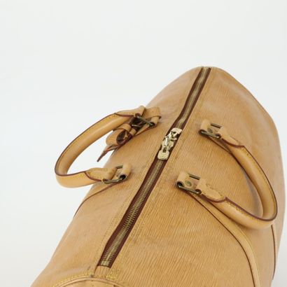 LOUIS VUITTON “Keepall” bag in beige Epi...