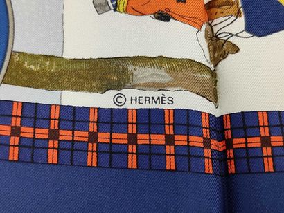 HERMES 90-cm multicolored silk scarf.
Dimensions:...