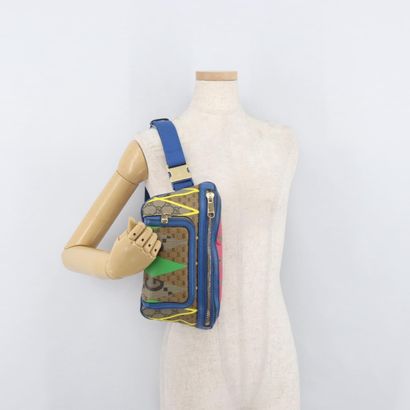 GUCCI “GG Rhombus” multicolored leather bag,...