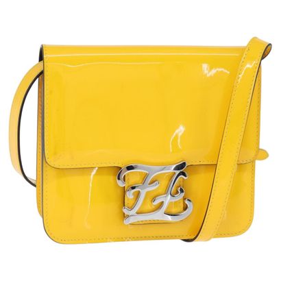 FENDI “Curligraphy Shoulder” bag in yellow...