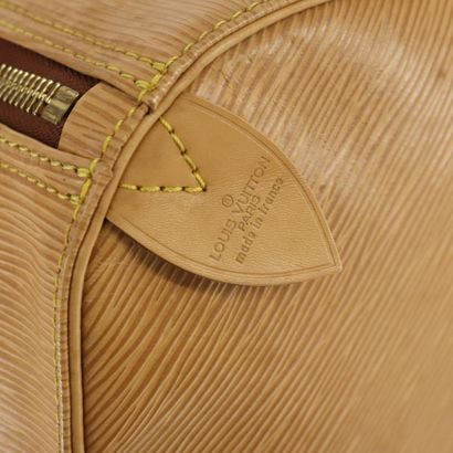LOUIS VUITTON “Keepall” bag in beige Epi...
