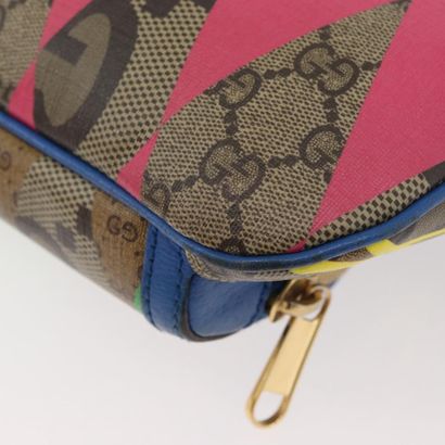 GUCCI “GG Rhombus” multicolored leather bag,...