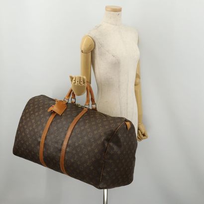 LOUIS VUITTON “Keepall” bag in brown Monogram...