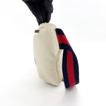 GUCCI “Logo Belt” belt bag in ivory leather,...