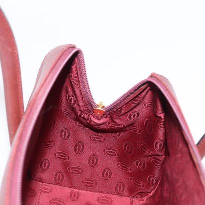 CARTIER Sac « Must Line » en cuir bordeaux,...