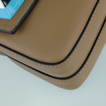 FENDI “Chain Baguette Charm” bag in beige...