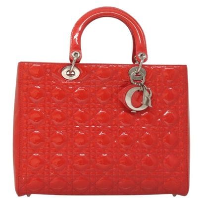 CHRISTIAN DIOR Sac « Vintage Lady Dior Patent...