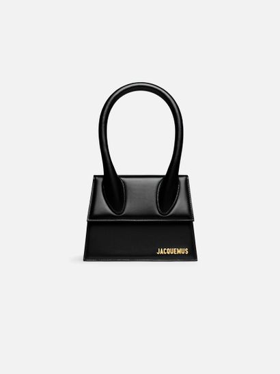 JACQUEMUS “Le Chiquito Moyen” black leather...