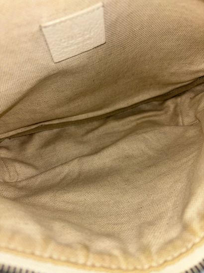 GUCCI “Logo Belt” belt bag in ivory leather,...