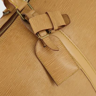 LOUIS VUITTON “Keepall” bag in beige Epi...