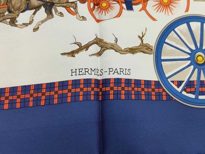 HERMES 90-cm multicolored silk scarf.
Dimensions:...